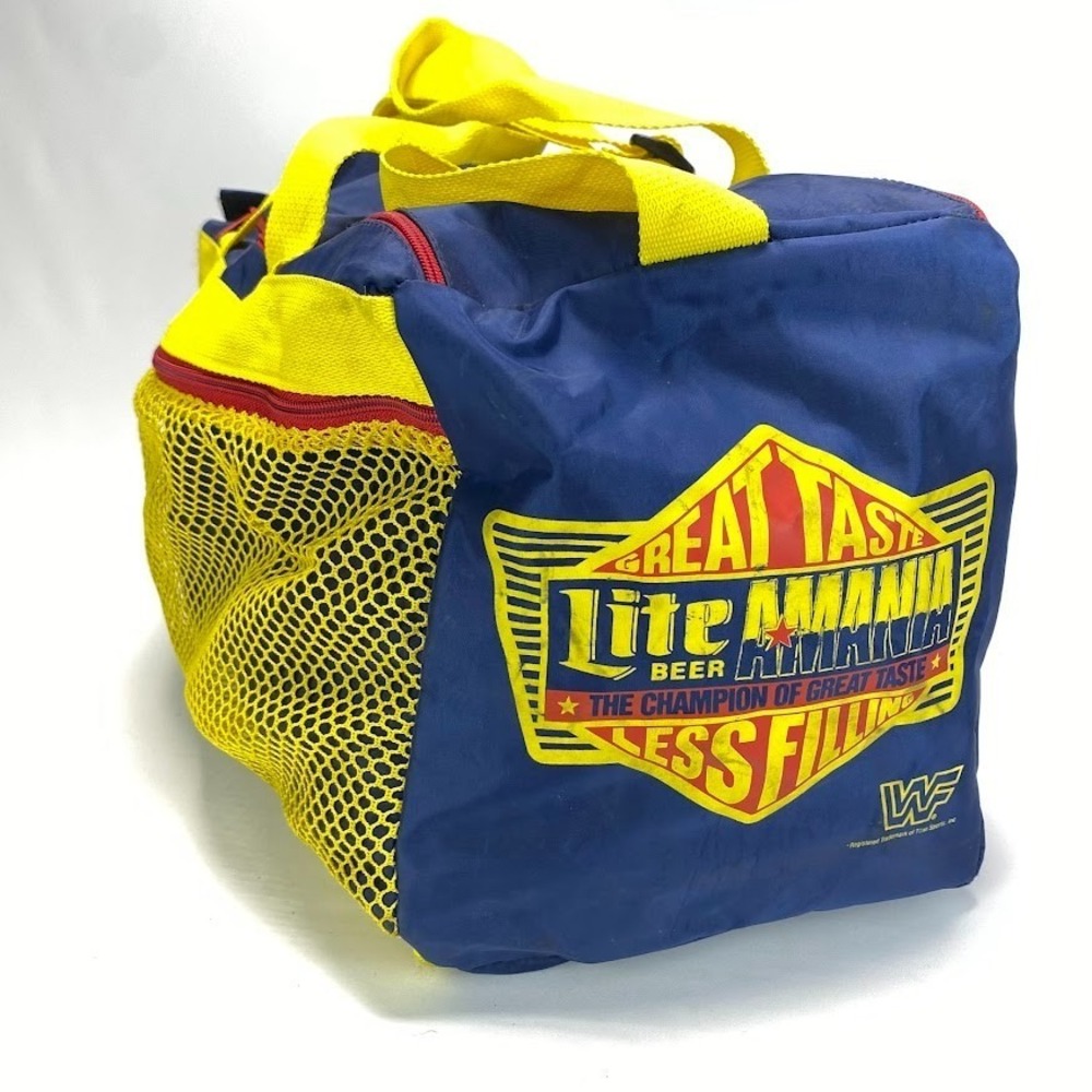 VTG WWF Gym Duffel Bag Original 80s‎ World Wrestling Federation Miller Lite